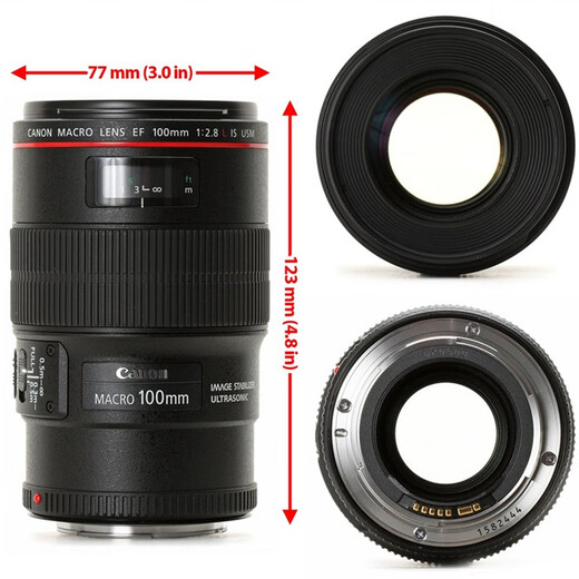 Canon EF 100mm f/2.8L IS USM Red Circle Xinbai Micro Red Circle Ultra HD Macro Lens Three-year Store Warranty Official Standard