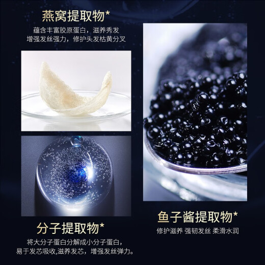 Korean Grain Caviar Shampoo Fluffy Oil Control Smooth Men and Women Amino Acid Shampoo Cream Luxurious Hair Mask Set Silk Caviar Shampoo-Dye Perm Repair 500ml 1 Bottle