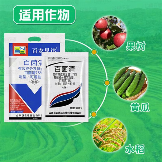 Bainonstar 75% chlorothalonil blue powder fruit trees, vegetables and flowers downy mildew powdery mildew broad spectrum fungicide 100g