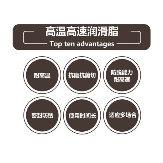 
High temperature resistant butter lubrication 600 degrees 1000 High speed mechanical lubrication universal grease for bearing gears Light yellow High temperature resistant 698 degrees (800 grams)