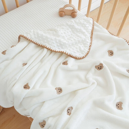 Yezhi Baby Beanie Blanket Spring and Autumn Comfort Blanket Children's Quilt Nap Air Conditioner Kindergarten Baby Cover Blanket Four Seasons Baby Beanie Blanket Bear Head 100*115cm