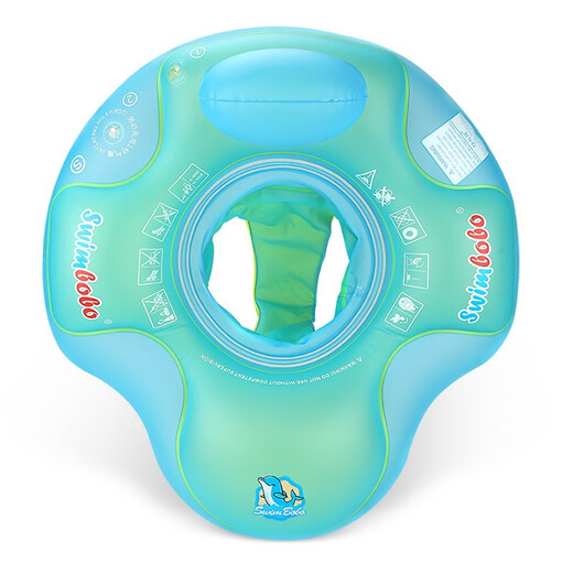 Swimbobo children's swimming ring anti-rollover seat ring for boys and girls, children's inflatable float safety ring children's swimming equipment blue L (2-6 years old 22-44 Jin Jin equals 0.5 kg baby)