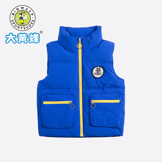 Bumblebee Children's Clothing Children's Vest Korean Version Boys' Vest 2020 New Autumn and Winter Large Children's Warm Western Style Jacket Sky Blue 110cm