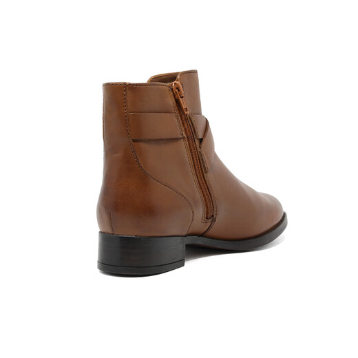 Clarks Women's Shoes Short Boots Autumn and Winter Comfortable and Wear-Resistant Genuine Leather Ankle Boots Hamble Buckle Overseas Direct Mail 26151011 36