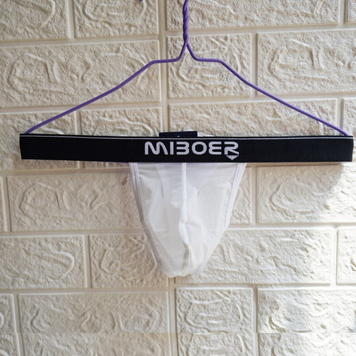 Confidential delivery mesh thong men's sexy underwear ice silk seamless thin see-through sexy underwear red M