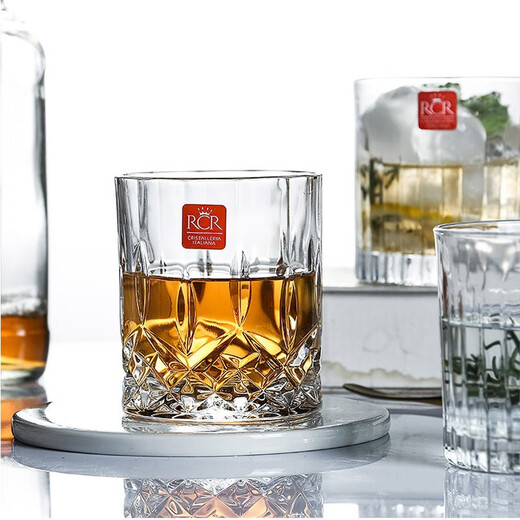 RCR imported crystal glass from Italy, whiskey glass, liquor glass, foreign wine glass, beer juice glass, beverage water glass, Aobo small model 210ml 1 piece