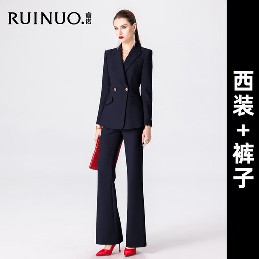 Ruinuo high-end small suit suit women's business attire women's casual fashion suit formal temperament commuter manager work clothes suit + pants M