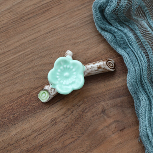 Mengyier chopstick holder 5-pack ceramic plum blossom chopstick holder pen holder spoon holder chopstick holder multi-color ceramic ornaments table wine 5-color plum branch set 0 pairs