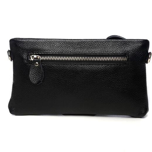 Sephoron Fashionable First Layer Cowhide Shoulder Bag for Women 2025 New Genuine Leather Small Clutch Wallet Mini Clutch for Mobile Phone Black