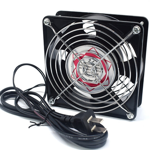 YUDU 12038KTV -Kühlschrankkühlungslüfter 220 V Löteisen Eisenlöt Rauch Auspuff kleiner Lüfter Industrial Axial Flusslüfter 120 mm Einzellüfter + 1 Edelstahl Silber Net