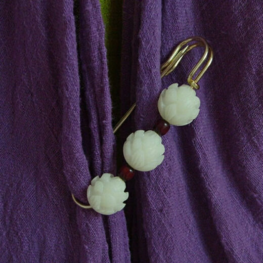 Lotus Bodhi Brooch Women's Clothes Fixed Large Pin Scarf Corsage Shawl Button Coat Sweater Cardigan Button Retro 88 Bamboo