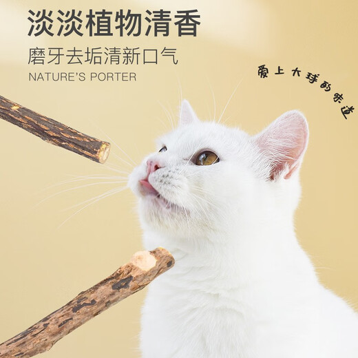 Hanhan Paradise Cat Snacks Mutian Polygonum Cat Molar Stick Teeth Cleaning Stick Cat Bite Stick Funny Cat Kitten Toy Kitten Self-Happiness Stick 5 pcs