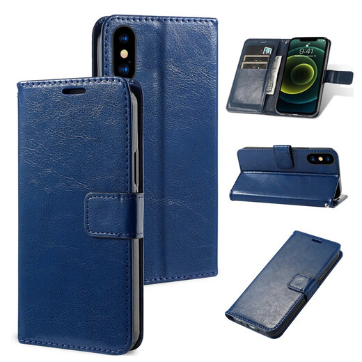 Case de protection de Peno Apple x Iphonex Max Téléphone Flip-Fall Cuir Case xr Ensemble entièrement le boîtier Soft Soft Brown Apple X / XS