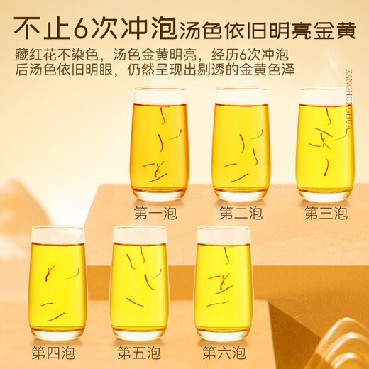 Shengdi Kangzang Tibetan saffron selected premium saffron full length silk saffron health gift Chinese Valentine's Day and Mid-Autumn Festival gift 10g double flat gift box for personal use