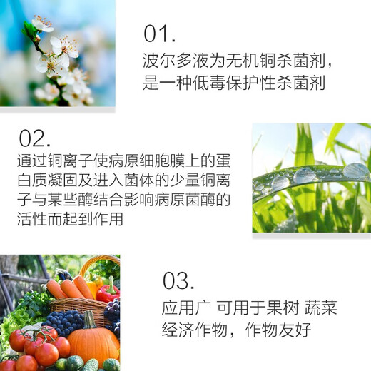 Puzhan 80% Bordeaux liquid vegetable and fruit tree downy mildew anthracnose ring spot wildfire pesticide fungicide 500g