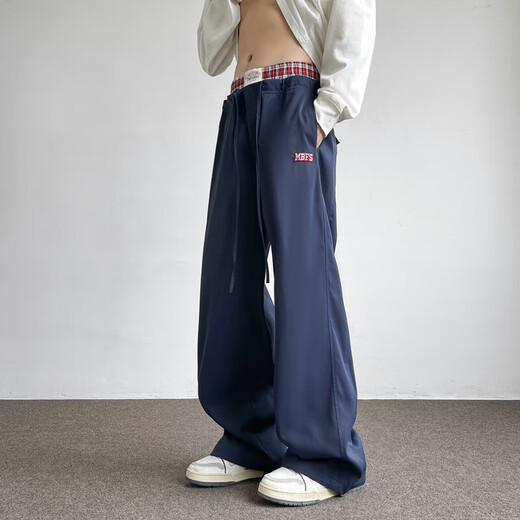 Cotton velvet pants men's autumn and winter new trendy brand loose thickened casual pants men's ankle-tied large size sports trousers A16 dark gray velvet high quality 27 2XL 145Jin Jin equals 0.5kg -165Jin Jin equals 0.5kg