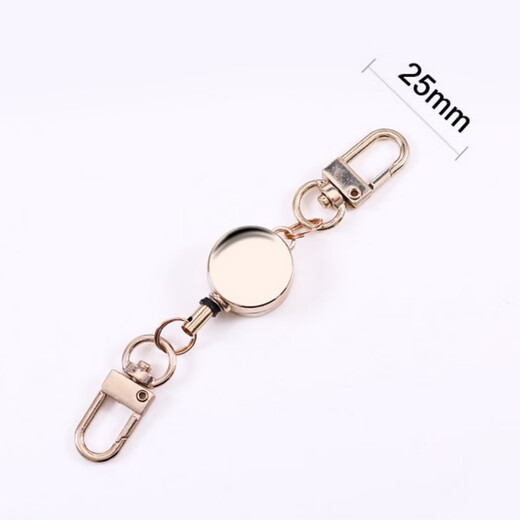 
Kafus Small 2.0 All Metal Retractable Cuff Two-End Double Cuff Easy-Tight Cuff Zinc Alloy Easy-Tight Card Cuff Cuff Cuff Cuff Card Extension Cuff Double Keychain Accessories Customizable Drop Shape 9922 Gold Retractable Cuff + Smiley 1