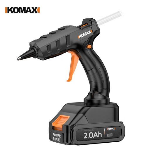 Kemax glue gun household wireless lithium battery hot melt glue gun industrial grade glue gun handmade DIY hot glue gun glue stick 21V medium size 6.0Ah one battery + 30 glue sticks