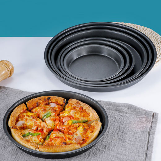 G LUXOME披萨盘饼底烤盘689寸pizza盘子烤箱蛋糕模具家用烘焙工具 11寸碳金披萨盘-星空灰