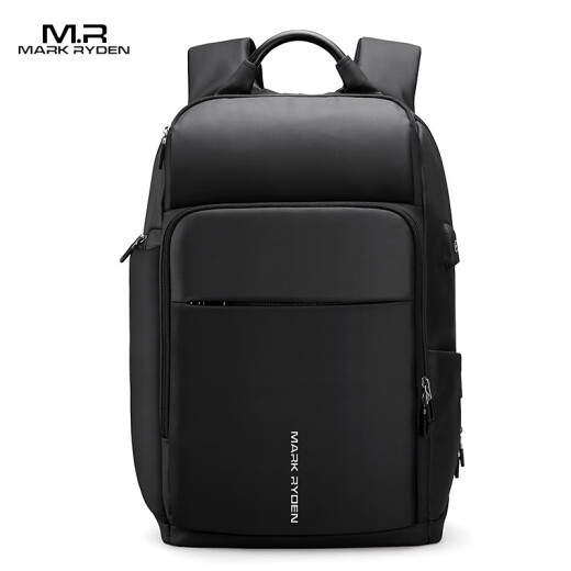 Marco Leden large-capacity backpack men's backpack 15.6-inch computer bag business travel bag school bag MR7080 cool black