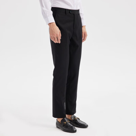 Talented men's trousers men's business trousers formal straight slim solid color simple versatile casual pants for men 5075E0920 black 30/(165/74A)