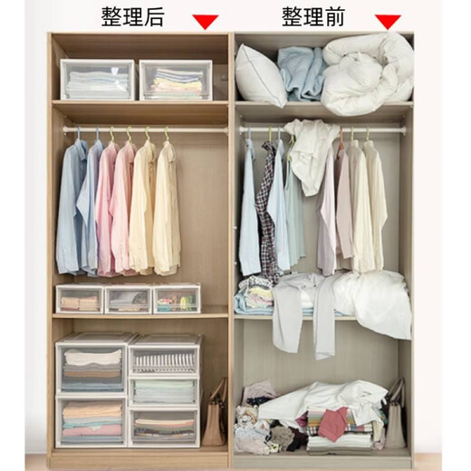 IRIS Buy 3 Get 1 Free IRIS Storage Box Organizer Plastic Drawer Storage Box Clothes Storage Box 37L BC-450 White*Limited Subsidy