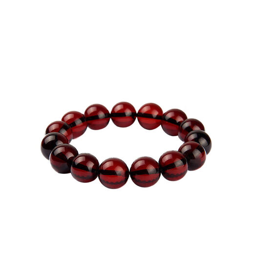 Amber Beeswax Blood Amber Bracelet for Women 8-20mm Round Beads Men's Bracelet with Certificate of Year of Life, 12 20mm Beads, Approximately 55g
