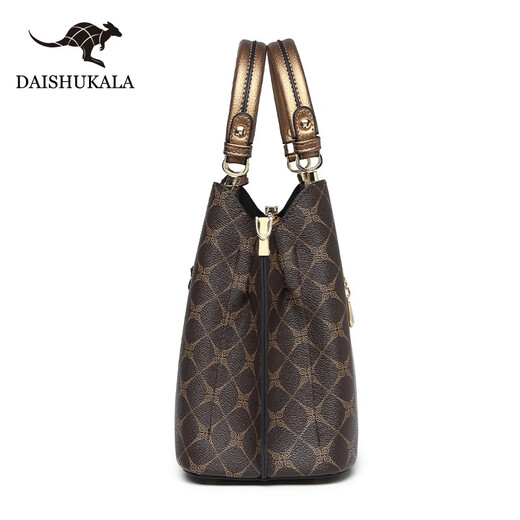 Kangaroo Kara New Year Genuine Leather Bag Women's Handbag 2026 New Light Luxury Crossbody Bag Mother's Day Gift Bag for Mom Diamond Bronze Gift Box + Handbag + Sachet