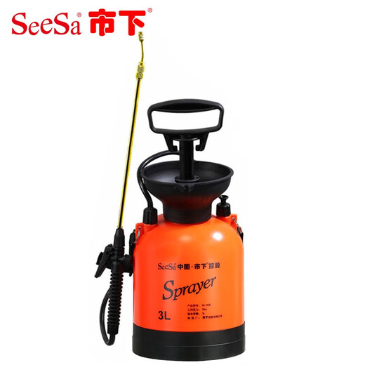 Shixia (seesa) Shixia brand watering kettle, gardening watering kettle, watering flower, pesticide sprayer, agricultural manual air pressure sprayer 3L with all-copper telescopic pole