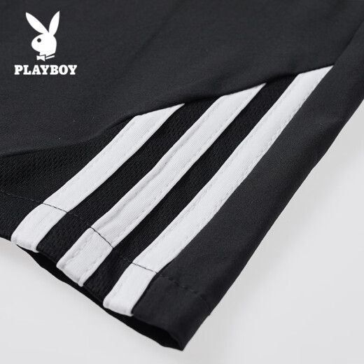 Playboy Shorts Men's Summer Loose Pants Men's Medium Pants Casual Large Size Large Pants Trendy Brand Large Size Men's Shorts RSCHHC8681 Black 3XL