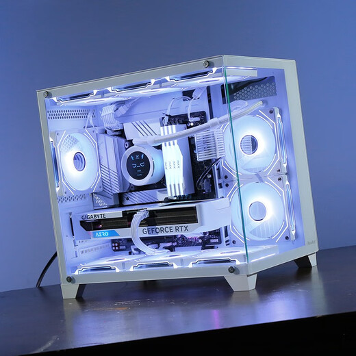 Gigabyte i5 14600KF/RTX5070Ti/5060TI Snow Eagle Ice Falcon water-cooled pure white sea view room network game live broadcast AI design rendering desktop home computer host 2 i5 14600KF丨RTX5060