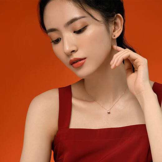 Ming brand jewelry 18K gold snowflake ear wire color gold rose gold fashion earrings gift for women CSH0232 pricing 18K gold ear wire about 0.41-0.45 grams