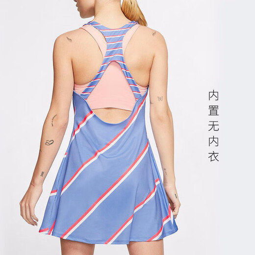 耐克（Nike） 康友网悦 2024款耐克Nike女子网球连衣裙法网网球速干运动裙 法网 CI9227-478 XL