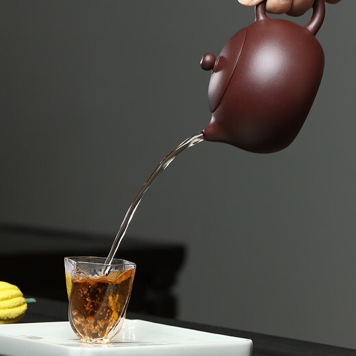 Hidden Pot World Yixing Purple Clay Pot Purely Handmade Famous Large-Capacity Raw Mineral Purple Vermilion Clay Teapot Single Pot Da Xi Shi Da Xi Shi