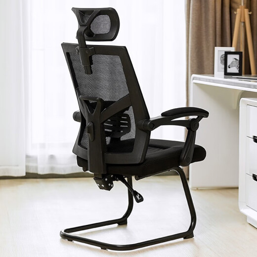 Bajiujian Computer Office Chair Gaming Chair Backrest Reclining Ergonomic Seat Boss Chair Home Study Study Chair 572ZU1_Black Frame_Large Angle Reclining