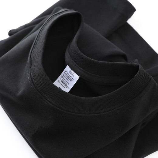 Camiseta de algodón puro de 300 g de algodón gris de gama alta gruesa, de manga corta impermeable, hombres y mujeres de color sólido de gran tamaño de color superior de gran tamaño Xiangtao Purple-300G Heavy S recomendado 100-120Jin [Jin iguala 0.5 kg]