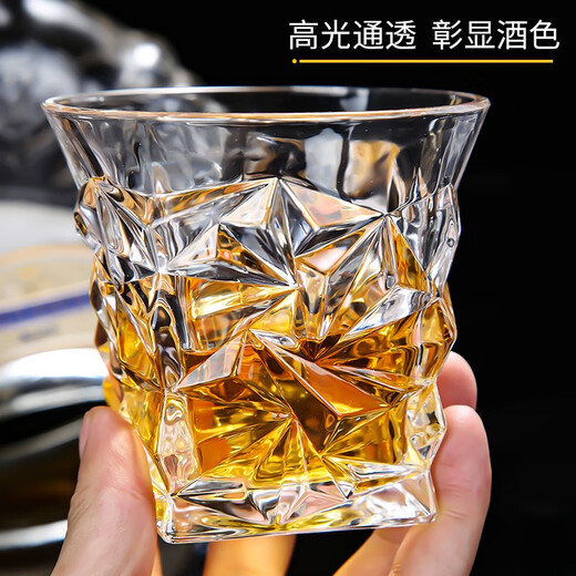 SURANER European style whiskey cup home crystal glass creative wine cup spirit cup water cup internet celebrity orchid style six pack