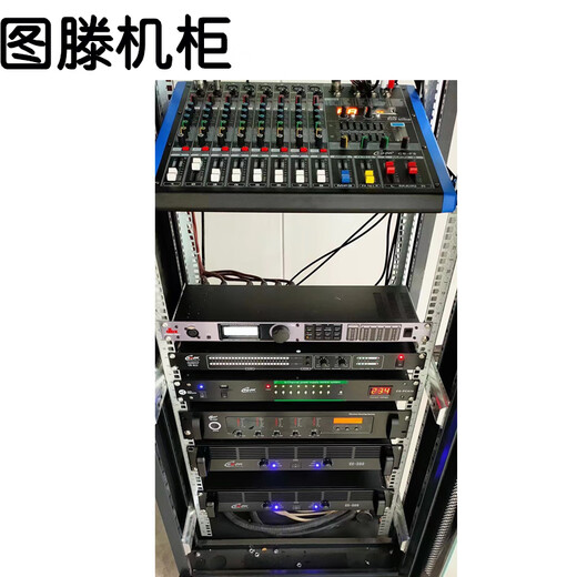 图滕 机柜27u服务器网络交换机路由器机房办公室弱电工程TS.6627玻璃门宽600*深600*高1450MM