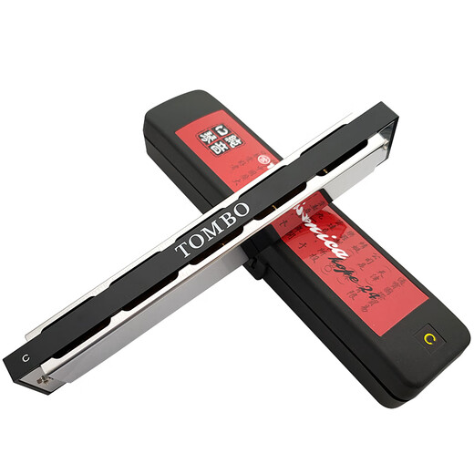 通宝（TOMBO）日本进口音簧24孔新款纯音初学入门进阶演奏复音口琴6624P 24孔C大调-常用调式