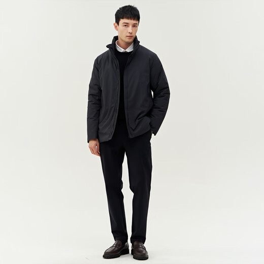 CARE OF LORD Gold Label Primaloft Men's Autumn and Winter Weatherproof Commuting Jacket Stand Collar Cotton Jacket 8572 Qiyu Black XL