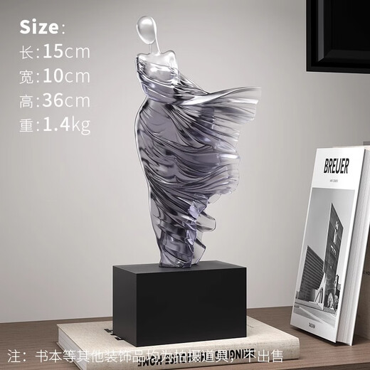 Olai Home Ancient Style Spring Breeze Phantom Character Art Ornament High-end Sculpture Living Room Study Entrance Wine Cabinet Home Accessories YZ Spring Breeze Phantom Girl-Ink Color