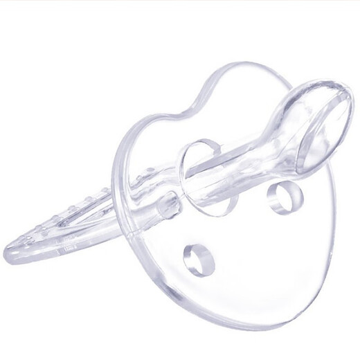 Yoshida Hisamori Transparent Pacifier Round Head Flat Head Baby Silicone Bite-Resistant Baby Super Soft Sleeping Sucking Stick 2 Pack Daily Use - Nipple Type Transparent Style