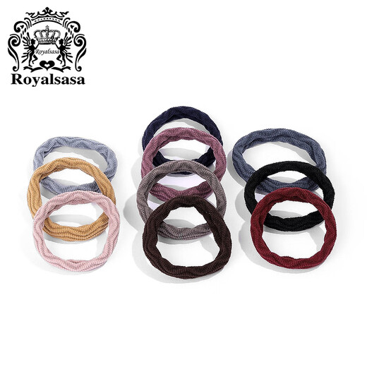 Royal sasa Royal Sasa basic hair rope 10-piece set for hair high elastic rubber band head rope hair accessories ponytail hair ring headband
