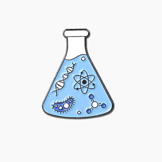 EKUSTYEE Bioelement DNA Brooch Metal Badge Student Bag Clothes Pin Medical Student Gift Accessory EKG Brooch 1