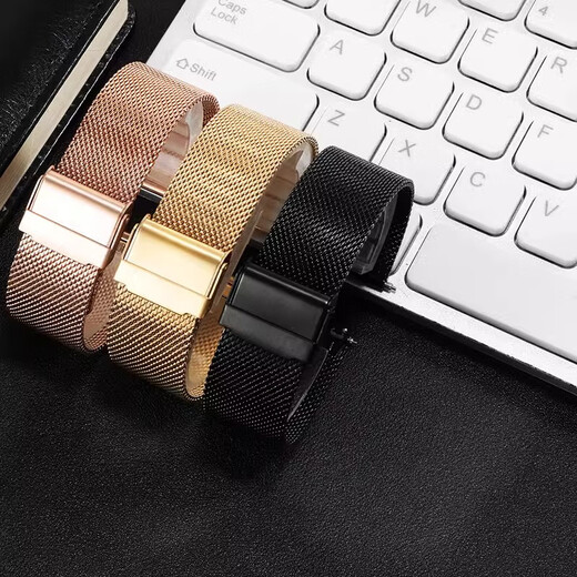 Enxi stainless steel watch strap is suitable for Casio sheen women's watch SHE-4539/4540/4048 LTP-1391 stainless steel Milanese mesh strap bracelet 14mm16mm rose gold mesh strap interface width 16mm