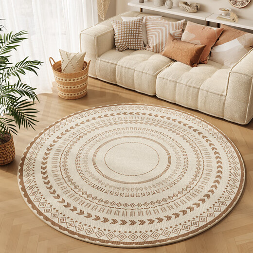 Gudie American retro living room coffee table blanket Bohemian round carpet computer chair cushion sofa rocking chair Dornier-122 Bohemian A diameter 200cm sliding without hindrance
