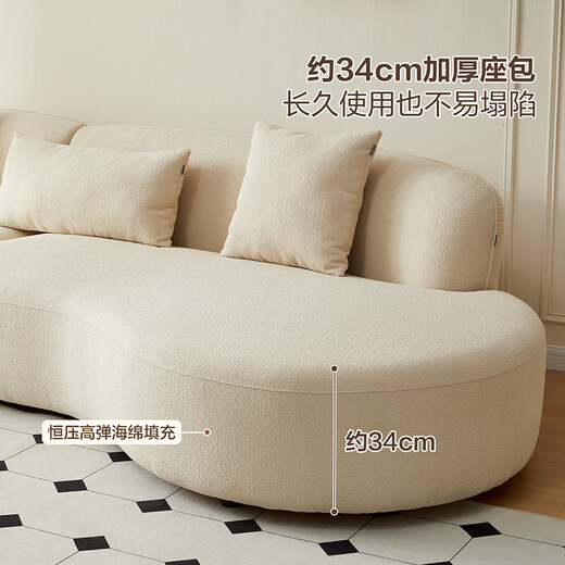 Quanyou Home Modern Cream Style Fabric Sofa Furniture Large Living Room Home Solid Wood Frame Sofa Bed Dual Purpose