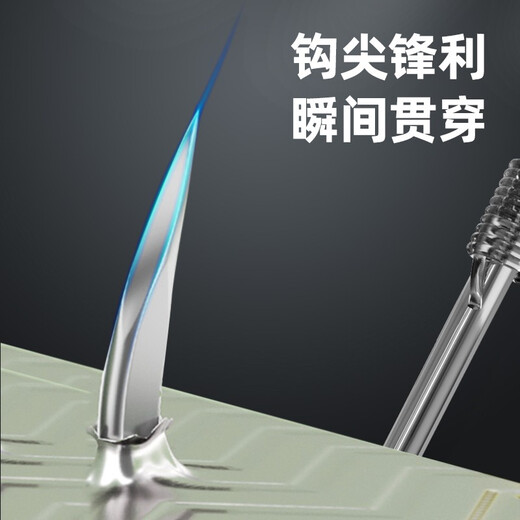 Kawaze New Guandong fish hook tied with sub-threads and double hooks finished product set fishing artifact crucian carp and big fish silver carp and bighead carp hook black pit fish hook 60CM (hook 2.0 line 1.5 + hook 3.0 line 2.0) New Guandong thornless box (total 20 pieces)