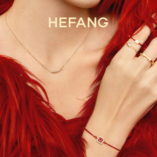 HEFANG He Fang Jewelry Koi K Gold Necklace Elegant Clavicle Chain Light Luxury High-end Birthday Gift for Girlfriend Gold