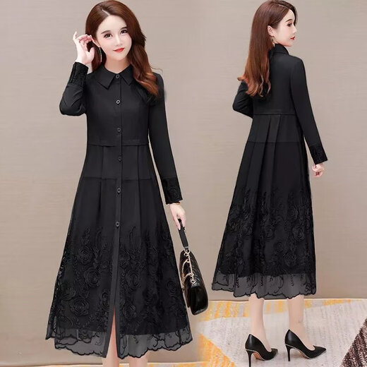 Prodigal gossip pick up-Chaqueta cortavientos con fugas para mujer, cárdigan de longitud media, nuevo estilo de primavera y otoño, color café 5XL, 2023